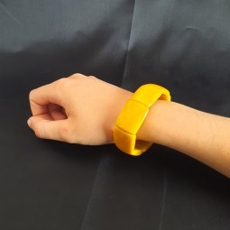 Bracelet "manchette rectangle poli" en ivoire végétal