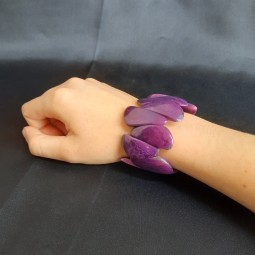 Bracelet "Manchette triangle décalé" en ivoire végétal