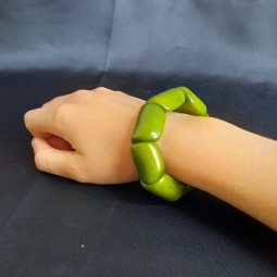 Bracelet "Ogive" en ivoire végétal